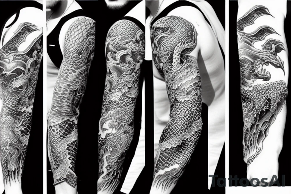 Dragon sleeve tattoo idea
