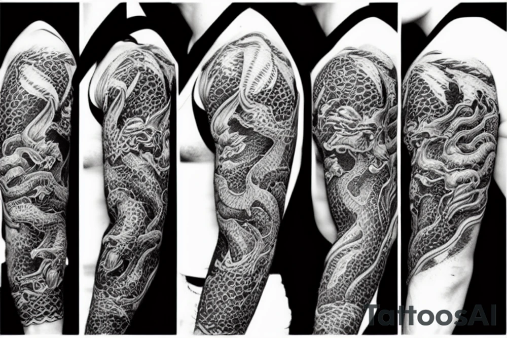 Dragon sleeve tattoo idea