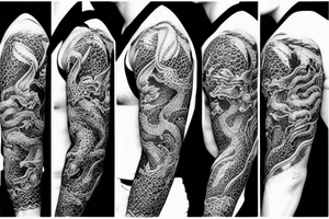 Dragon sleeve tattoo idea