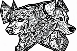 the side profile of a german shepherd tattoo idea