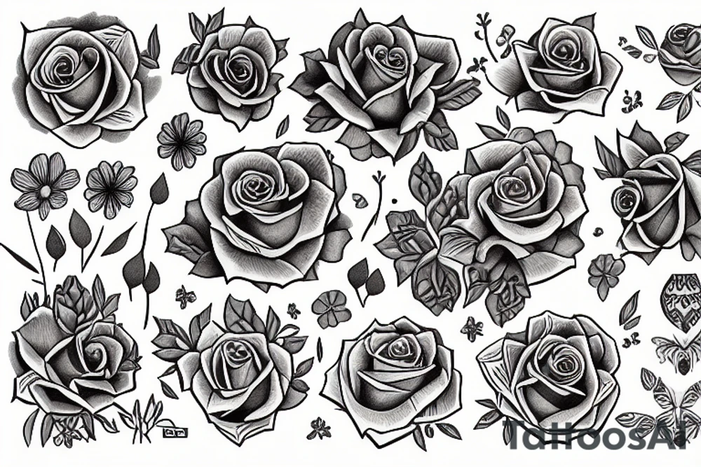 Girl wirh a book fuul o flowers tattoo idea