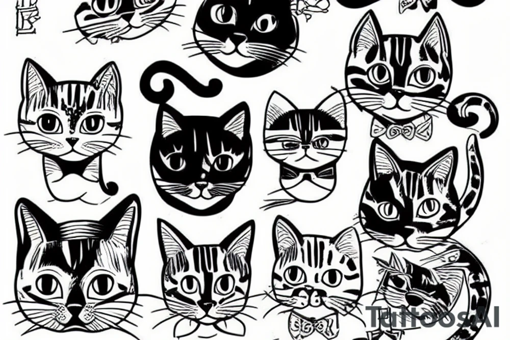 kitty cat tattoo idea