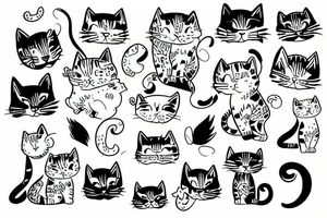 kitty cat tattoo idea