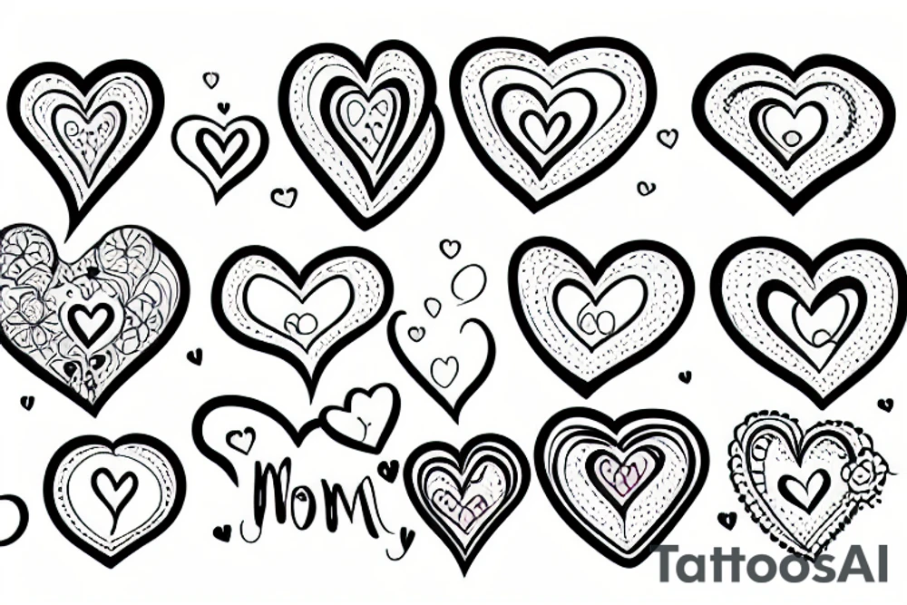 mom with heart tattoo idea