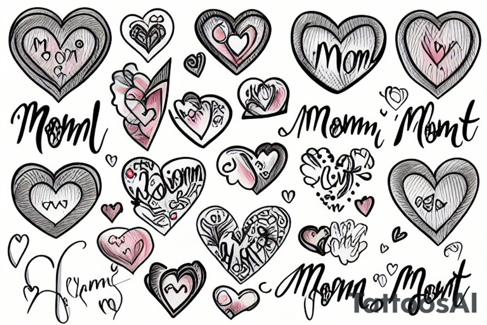 mom with heart tattoo idea