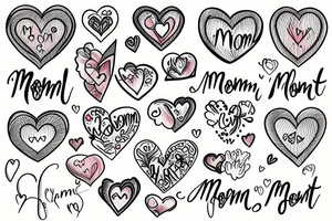 mom with heart tattoo idea