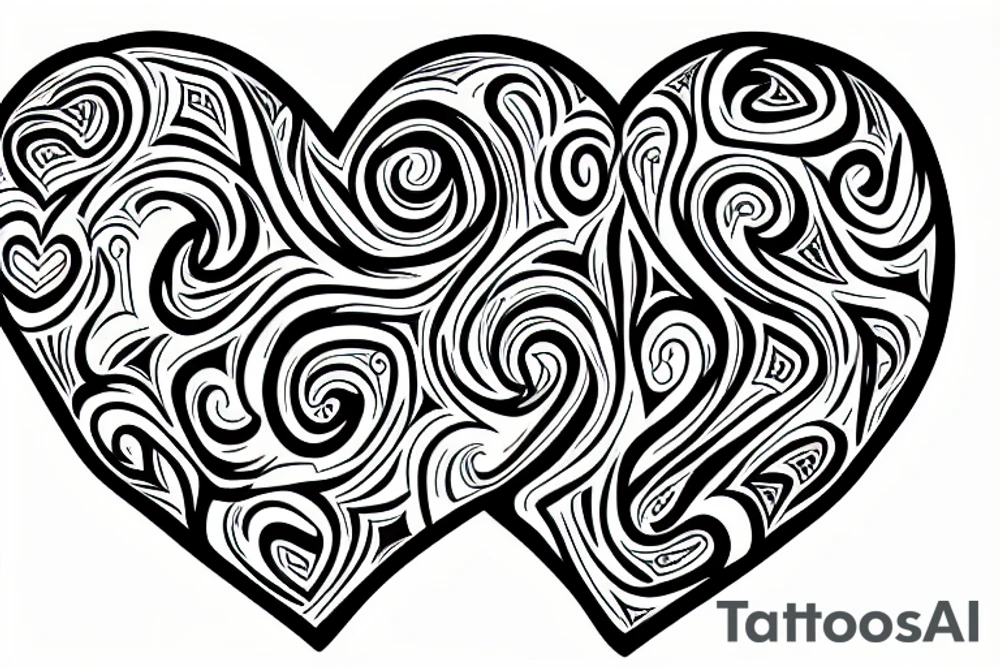 mom with heart rainbow tattoo idea