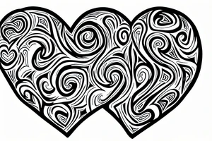 mom with heart rainbow tattoo idea