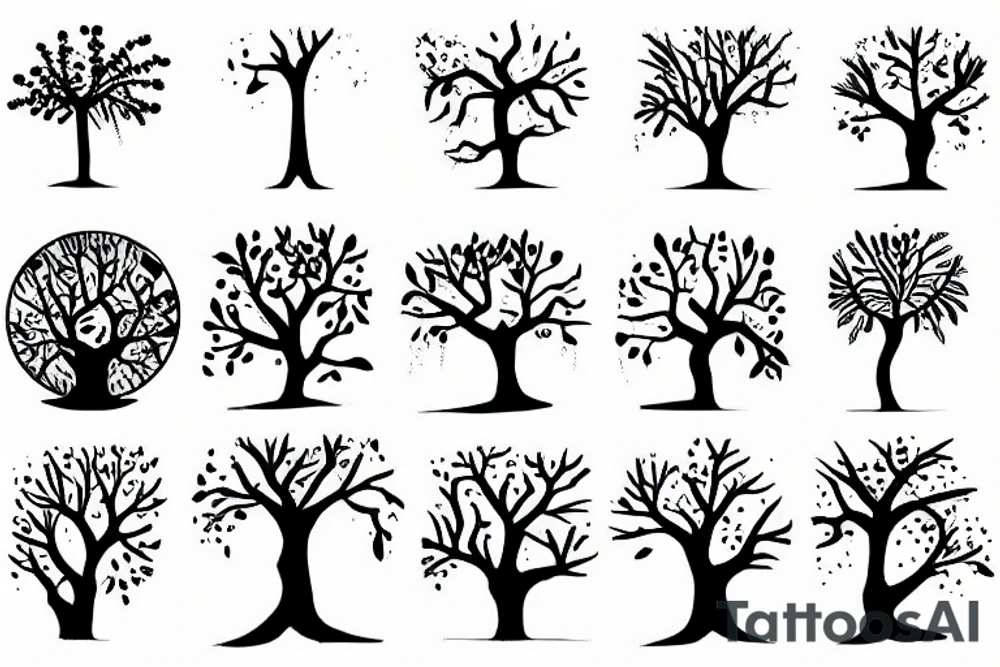 cross over a tree tattoo idea