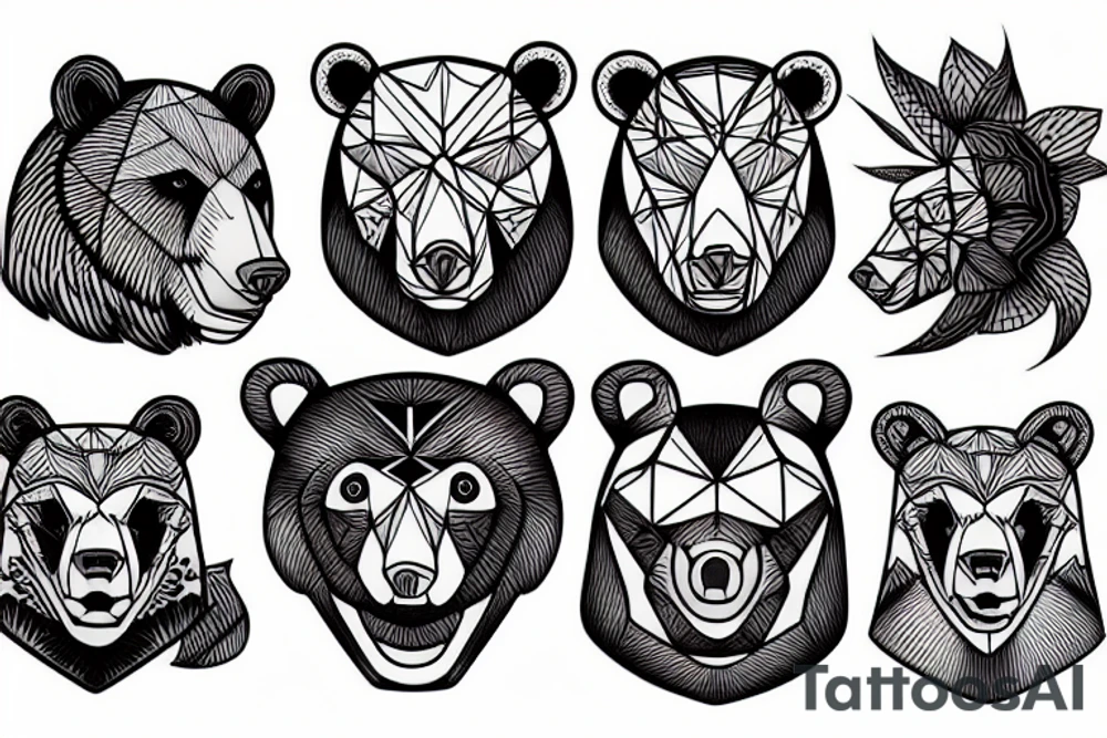 ferocious bear tattoo idea