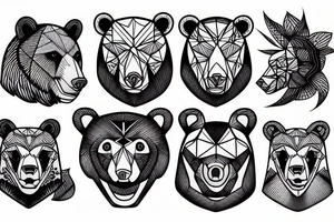 ferocious bear tattoo idea