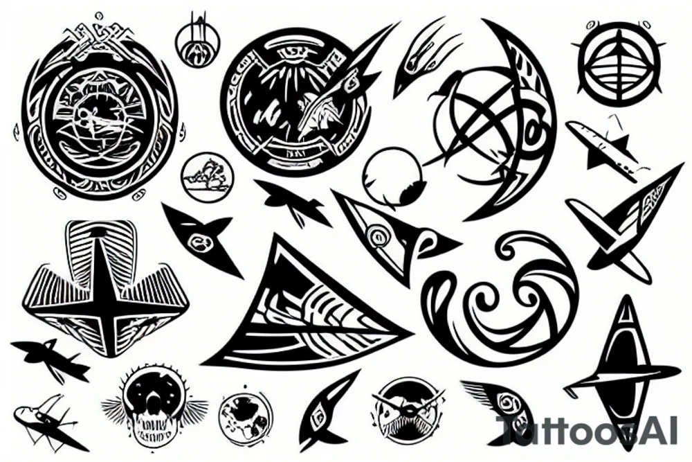 World plane tattoo idea