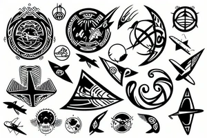 World plane tattoo idea