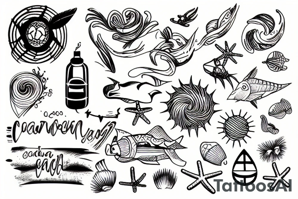 beach tattoo idea