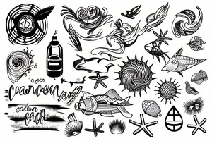 beach tattoo idea