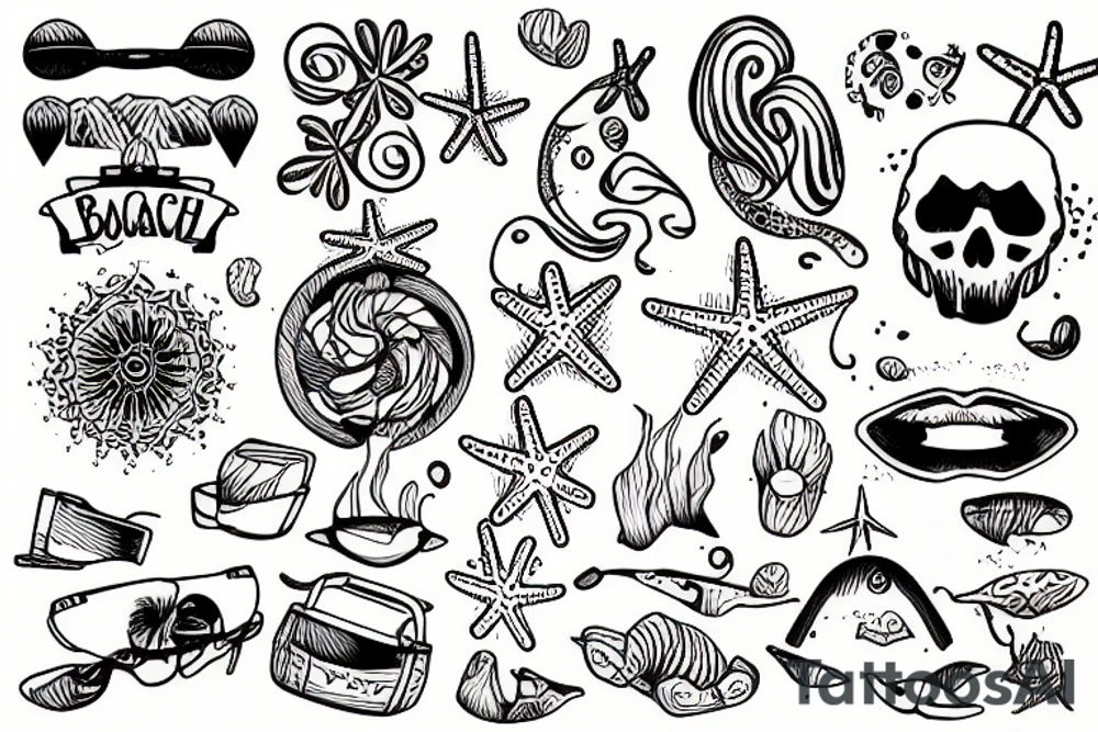 beach tattoo idea