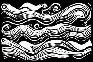 waves on the beach tattoo idea