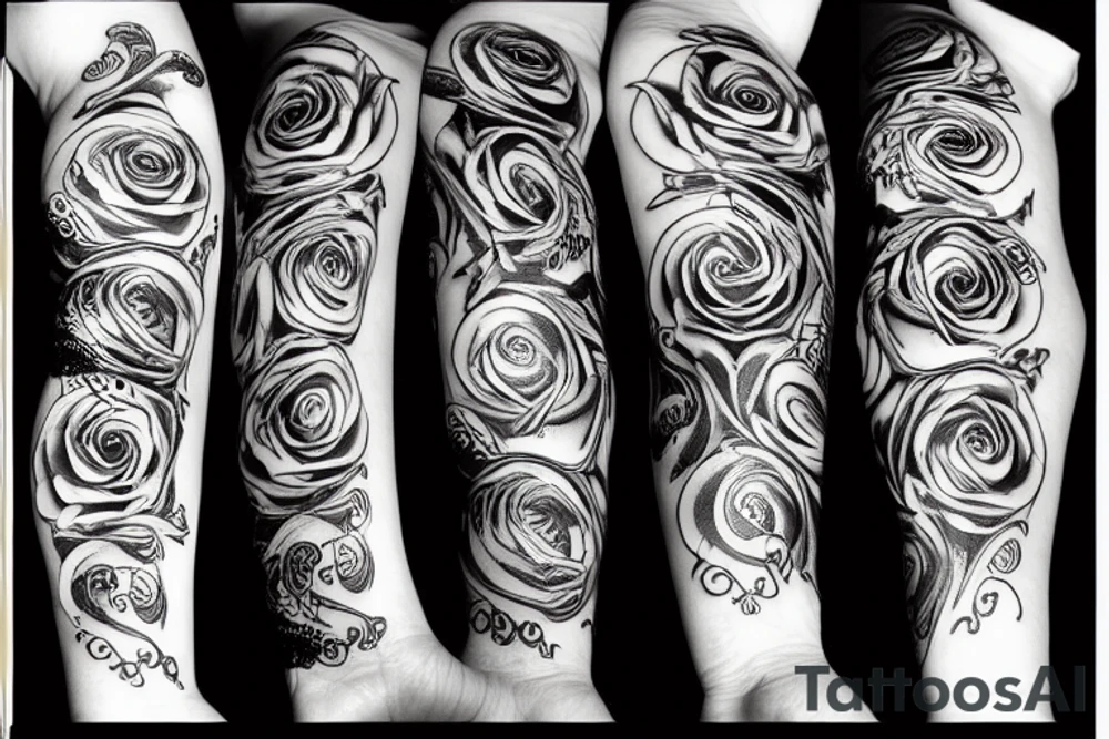 Rose and snake tattoo idea