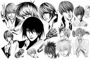 Death note yagami light tattoo idea