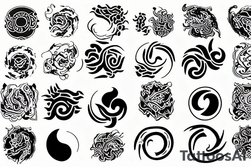 chaos and order, yin and yang tattoo idea