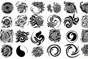 chaos and order, yin and yang tattoo idea
