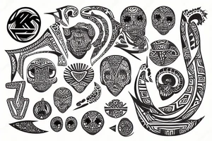 Tribal made out of ones and zeros tattoo idea