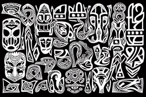 Tribal made out of ones and zeros tattoo idea