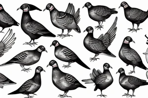 steampunk pigeon tattoo idea