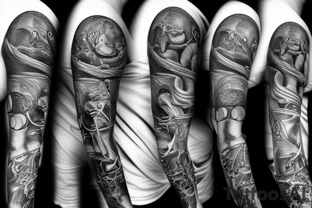 Monkey with photo camera tattoo idea