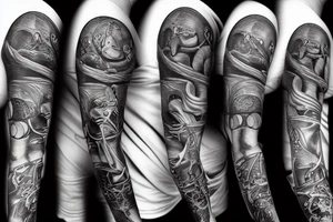 Monkey with photo camera tattoo idea