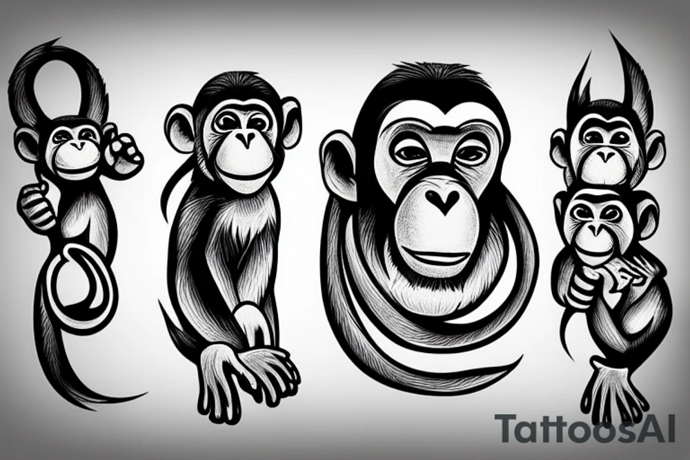 Monkey taking photos tattoo idea