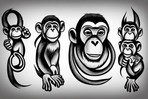 Monkey taking photos tattoo idea