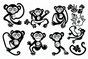 Monkey taking photos tattoo idea