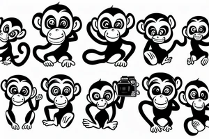 Monkey taking photos tattoo idea