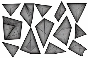 right triangle in 3D tattoo idea