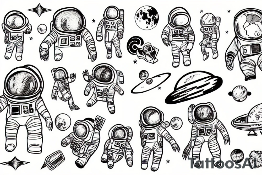 Astronaut with earth tattoo idea