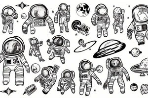 Astronaut with earth tattoo idea