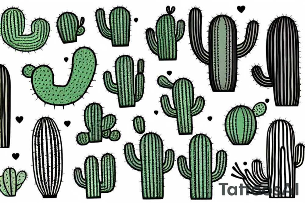 cactus cat tattoo idea