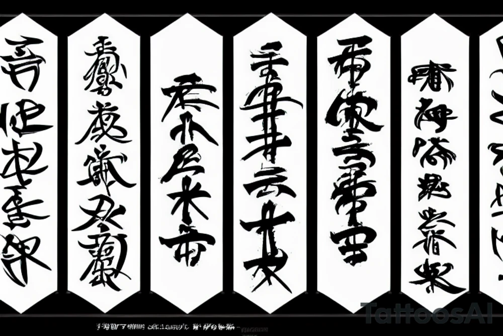 Japanese sign karate tattoo idea