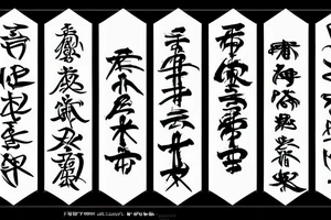 Japanese sign karate tattoo idea