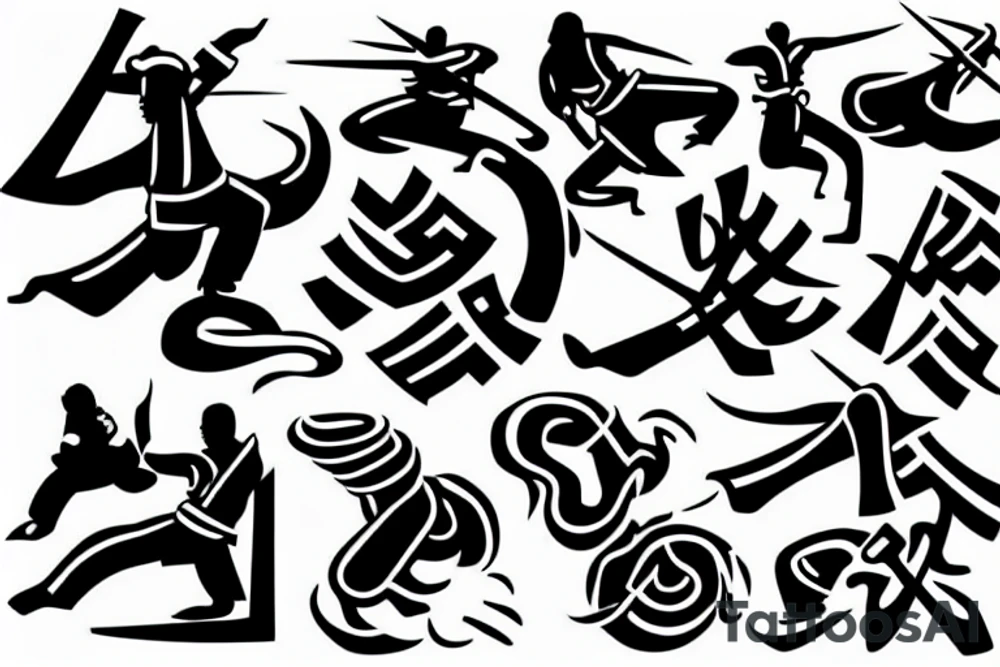 Japanese sign karate tattoo idea