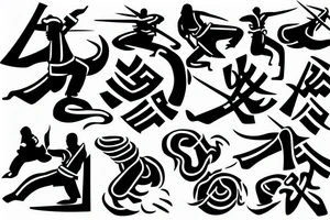 Japanese sign karate tattoo idea
