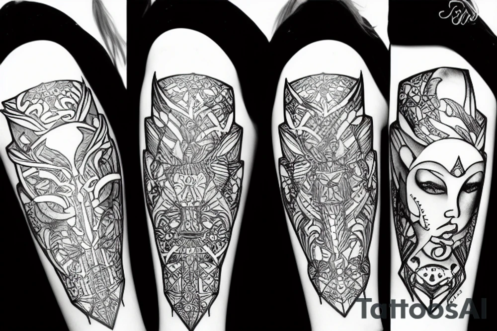 Zodiac sign Sagittarius tattoo idea