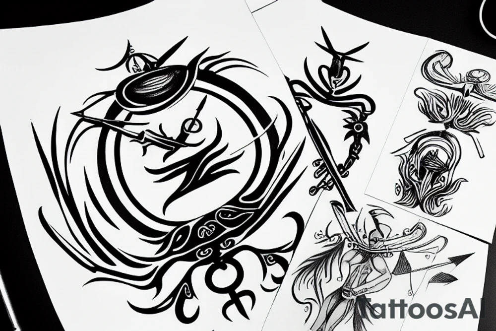 Zodiac sign Sagittarius tattoo idea