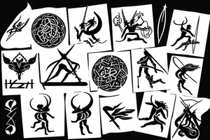 Zodiac sign Sagittarius tattoo idea