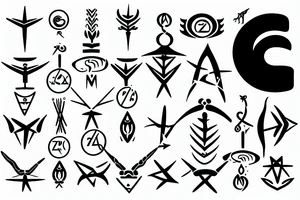 Zodiac sign Sagittarius tattoo idea