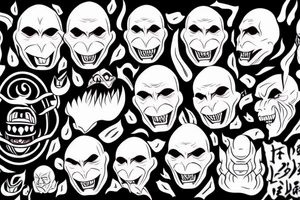 A menacing face of Lord Voldemort tattoo idea