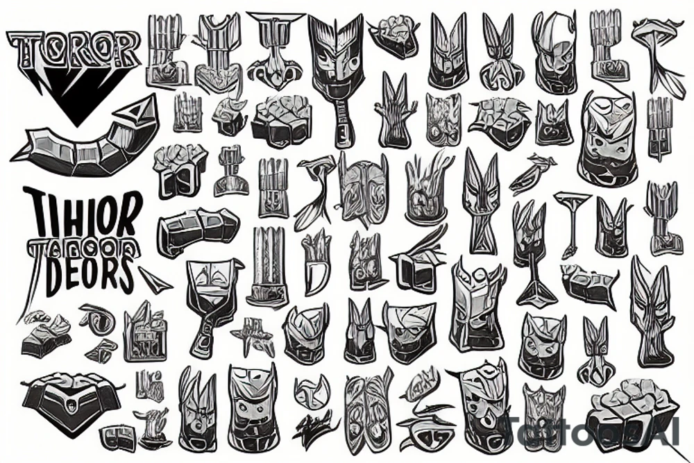 thor hammer tattoo idea