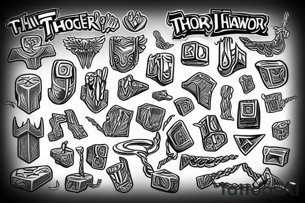 thor hammer tattoo idea