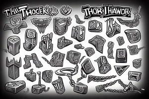 thor hammer tattoo idea